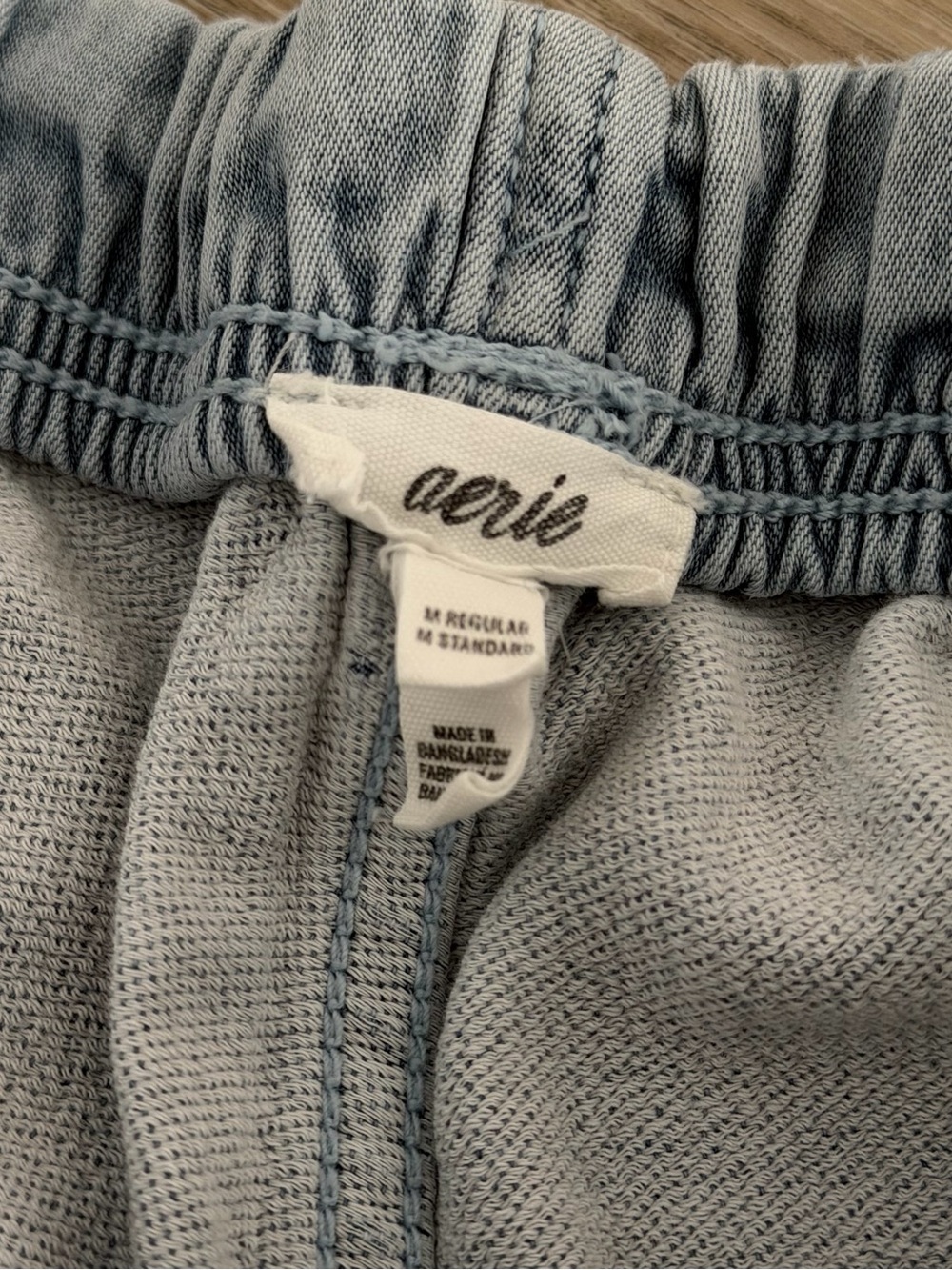 aerie Light Blue Wide-Leg Drawstring pants - Picture 3 of 6